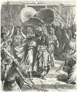Antonius und Kleopatra als Osiris und Isis (Gravur)