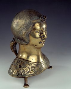 Aquamanile in Form einer jungen Männerbüste