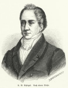 August Wilhelm Schlegel, deutscher Dichter und Übersetzer (Lithografie)