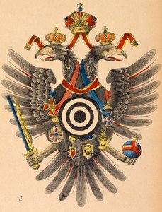 Österreichisch-Ungarisches Kaiserwappen als Bogenschießziel, ca. 1865
