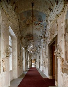 Barockkunst: Blick auf den Spiegelsaal des Ludwigsburger Schlosses (Ludwigsburg). 1704-1707 Deutschland von German School
