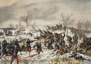 Schlacht vor Le Mans-Champagne, Deutsch-Französischer Krieg, 11. Januar 1871 von German School