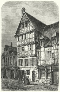 Geburtsort in Rouen des französischen Dramatikers Pierre Corneille (Stich)