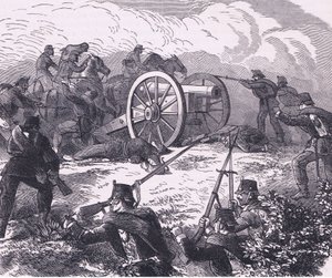 Eroberung einer Feldkanone, Cassells Geschichte des Krieges zwischen Frankreich und Deutschland, veröffentlicht von Cassell and Company Limited, ca. 1890 von German School