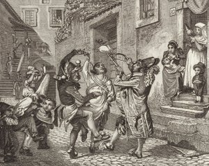 Karneval in Rom, Italien. Illustration für Bilder-Atlas
