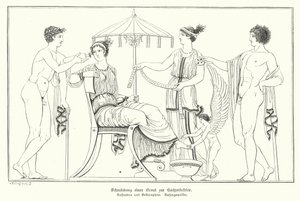 Kassandra wird für ihre Hochzeit mit Bellerophon vorbereitet