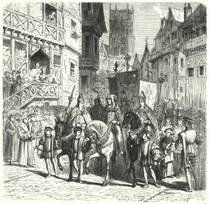 Katholische Prälaten kehren unter der Herrschaft von Maria I. nach England zurück (Stich)