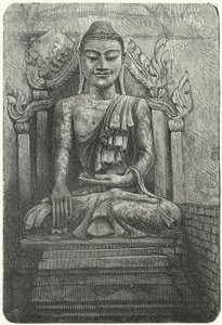 Kolossale Statue des Buddha (Gravur)