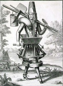 Kostüm für einen Maurer, veröffentlicht von Gerard Valck um 1690