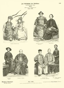 Kostüme der Chinesen aus den Ostindischen Inseln, 1880 von German School