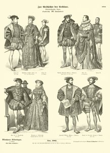 Kostüme des französischen Königshauses und Adels, 16. Jahrhundert