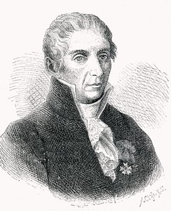 Graf Alessandro Volta (1745-1827) graviert von Adolf Closs (1840-94) von German School
