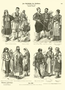 Dalmatinische Kostüme, spätes 19. Jahrhundert von German School