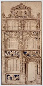 Dekoration einer Hausfassade von Hans Holbein dem Jüngeren (1497-1543) Dim. 0,58 x 0,27 m Paris, Louvre Museum