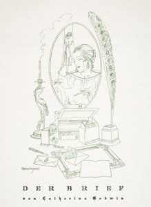 Der Brief von Catherina Godwin, aus Styl, veröffentlicht 1922 von German School