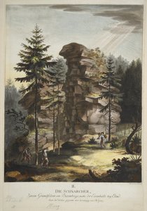 Der Hübichenstein, Vier Ansichten im Harz Wald