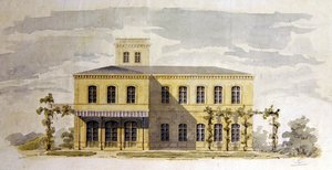 Entwurf für eine italienische klassizistische Villa, ca. 1850 von German School