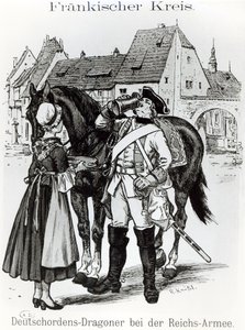 Dragoner des Deutschen Ordens im Jahr 1757