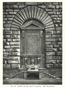 Beispiel der Rustizierung, von Filippo Brunelleschi, Palazzo Pitti, Florenz, Italien