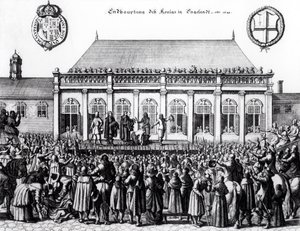 Hinrichtung von Charles I. (1600-49) in Whitehall, 30. Januar 1649 von German School