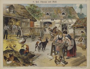 Bauernhof (Farblitho)