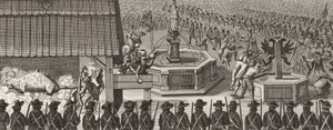 Fest in Frankfurt am Main, Deutschland, zur Feier der Krönung eines Heiligen Römischen Kaisers. Illustration für Bilder-Atlas