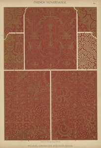 Französische Renaissance, Weberei, Stickerei und Bucheinbände