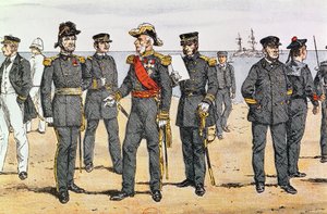 Französische Marineuniformen, späte 19. Jahrhundert
