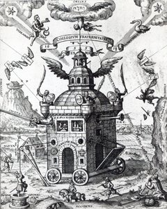 Frontispiz des Collegium Fama Fraternitatis von Theophilus Schweighardt, 1618 von German School