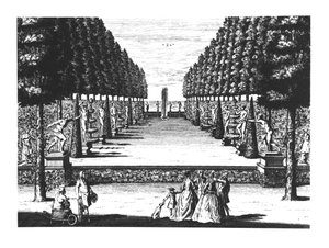Gartentheater in Herrenhausen, graviert von Joost Van Sasse, 1716-36 von German School