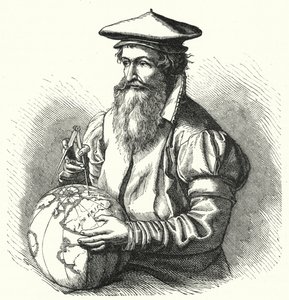 Gerardus Mercator, flämischer Geograph und Kartograph (Stich)
