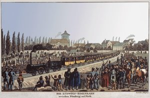 Deutsche Eisenbahnen (Gravur) von German School
