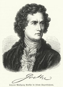 Der deutsche Autor Johann Wolfgang Goethe (1749-1832) in seiner Jugend von German School