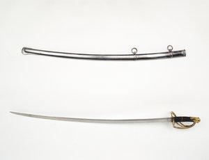 Deutscher Kavalleriesäbel und Scheide, Orange Free State Artillerie, Südafrika von German School