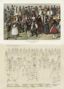 Deutsche Volkstrachten von German School