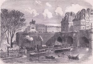 Kanonenboote auf der Seine, Cassells Geschichte des Krieges zwischen Frankreich und Deutschland, veröffentlicht von Cassell and Company Limited, ca. 1890