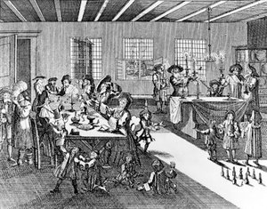 Hannukah von Georg Puschner aus Kirchners Jüdisches Ceremoniel, 1726 von German School