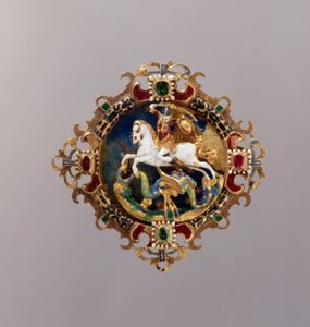 Hutagraffe mit Darstellung des Heiligen Georg