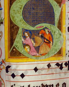 Historiierte Initiale S mit der Enthauptung von Johannes dem Täufer, aus dem Graduale von Friedrich Zollner von Langenzenn, 1439-42 von German School