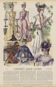 Illustration für Illustrirte Frauen-Zeitung (Farblithografie)