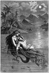 Illustration für Die kleine Meerjungfrau aus Märchen von Hans Christian Andersen (1805-75) 1869