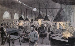 Kaiserliche Werft in Kiel, Deutschland, ca. 1900