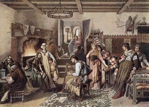 Im großen Saal eines Schlosses in Deutschland