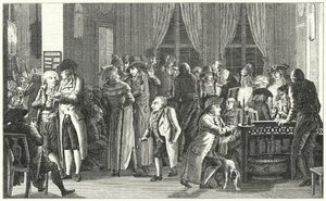 Innenansicht des Richters Kaffeehauses in Leipzig, um 1800 von German School