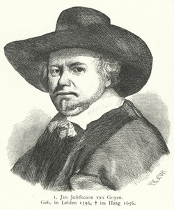 Jan van Goyen, Maler des niederländischen Goldenen Zeitalters (Gravur) von German School