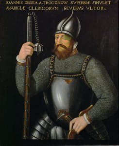 Johann Ziska von Trocnov, Anführer der böhmischen Hussiten und Taboriten von German School