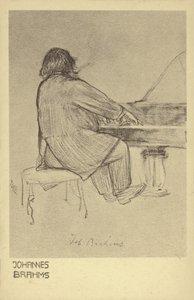 Johannes Brahms am Klavier