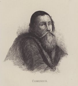 Johann Amos Comenius, tschechischer Philosoph, Theologe und Bildungskämpfer (Lithografie) von German School