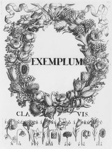 Sprache der Blumen, Illustration aus Cryptographia, oder geheime Schrifften von Johann Balthasar Friderici, veröffentlicht in Hamburg, 1685