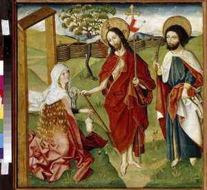 Christus, Maria Magdalena und der Heilige Bartholomäus von German School